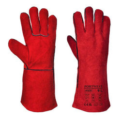 A500 ANSI Welders Gauntlet Red, X-Large- Bannav S Bannav LLC